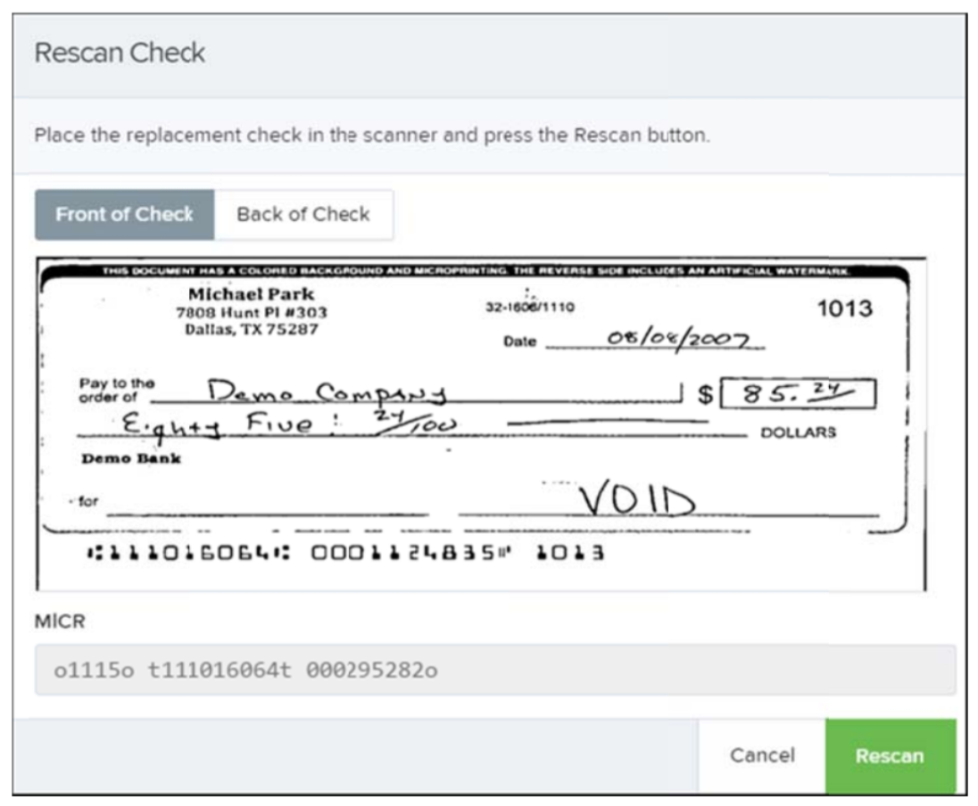 How to Process Checks Step 1 Scanning Checks