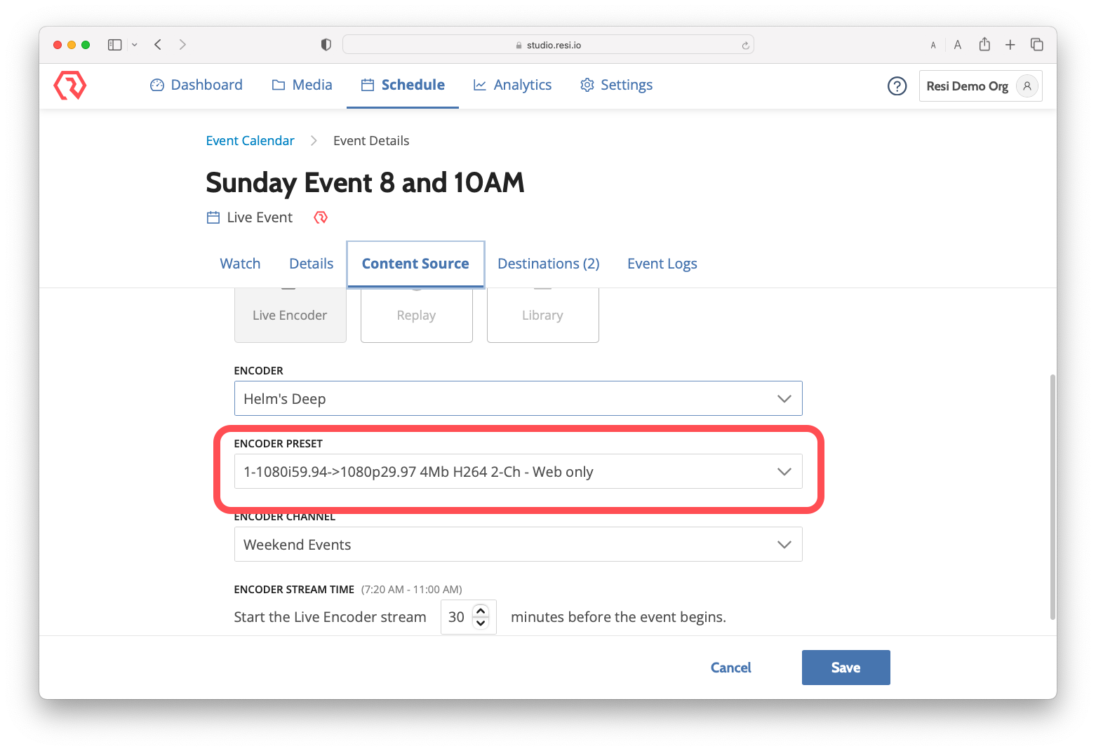 How to Change the Resolution of Your Broadcast