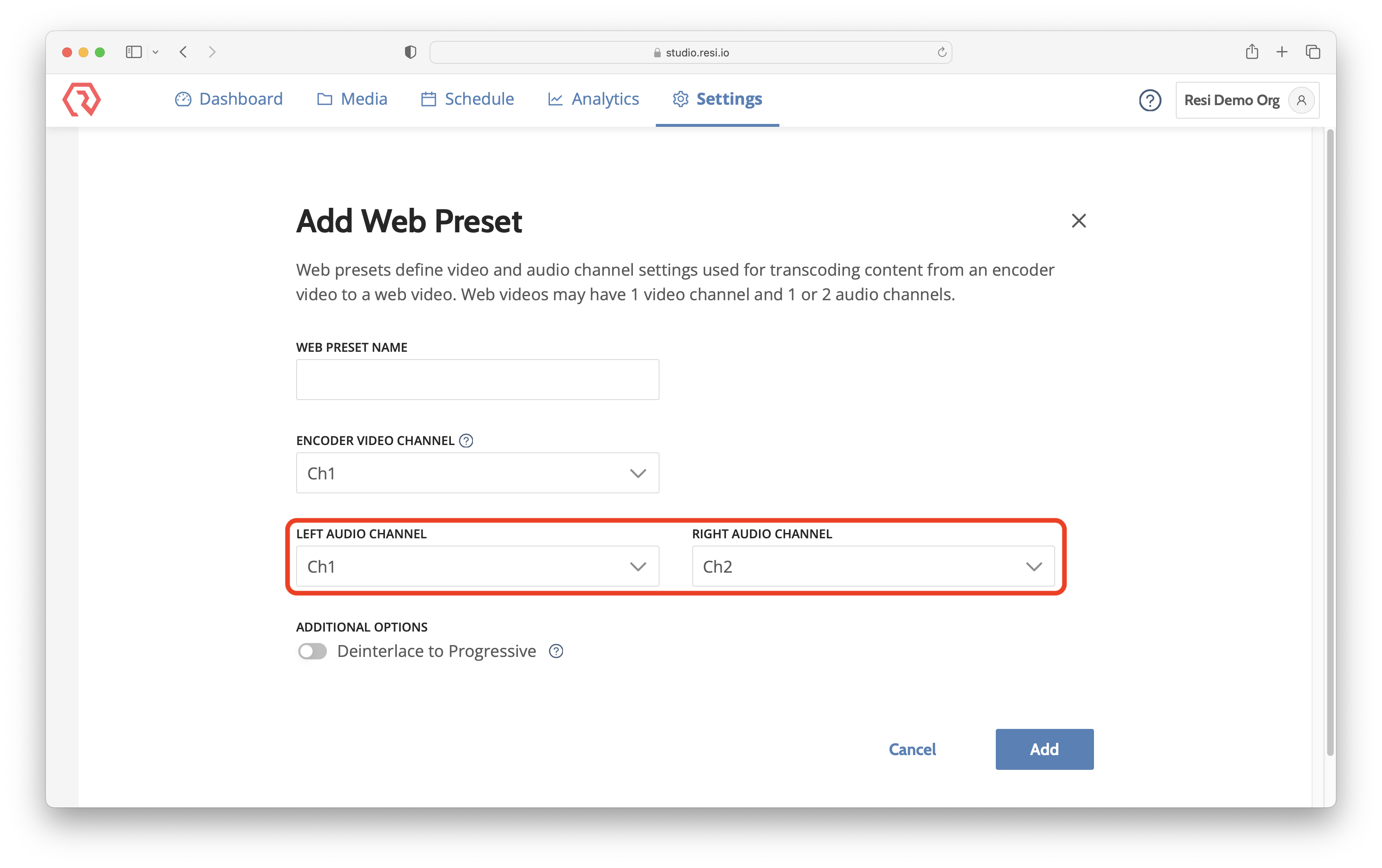 Using Additional Audio Channels