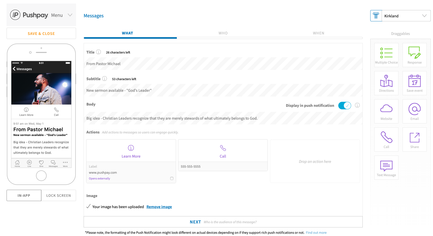 How to Create a Push Notification in App Studio