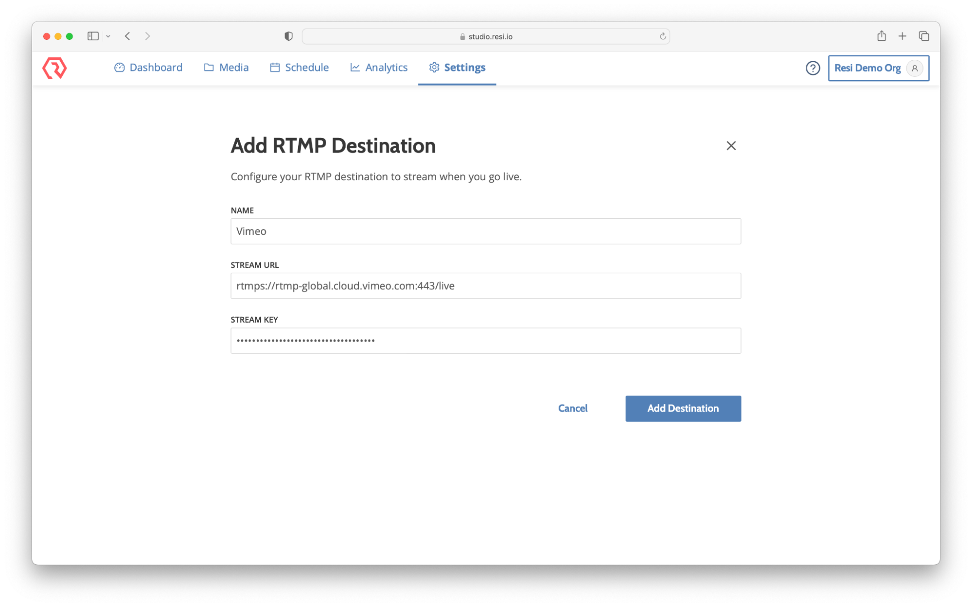 How Do I Add a Custom (RTMP) Destination to My Broadcast?