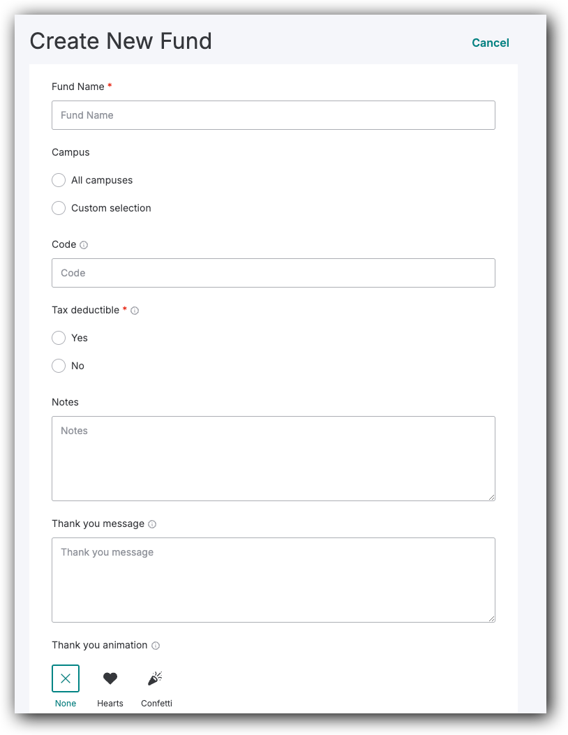 How to Add (Create) a Fund