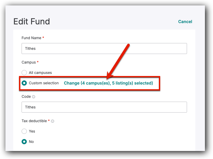 How to Edit Fund Details