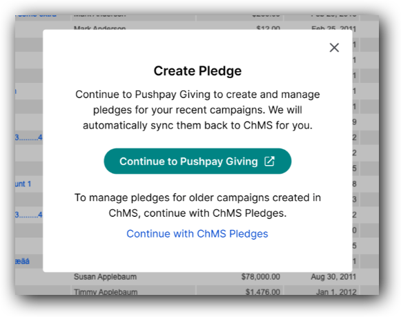 Learning about Campaigns in Pushpay Giving